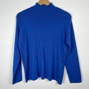 Vintage Evalinka sz. 4 royal blue fine merino wool blend turtleneck sweater